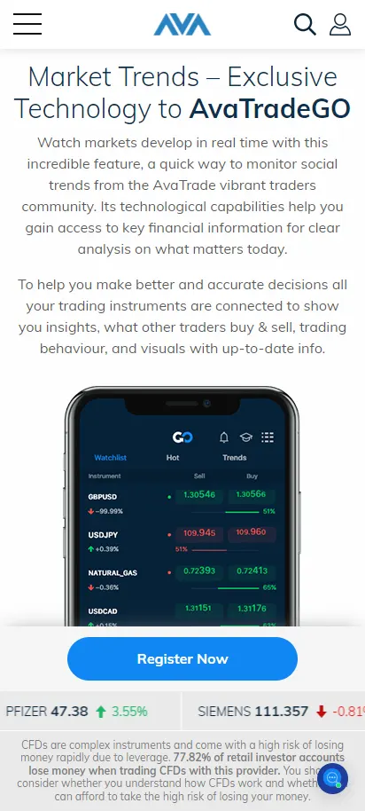 AvaTrade recenzia – Inovatívne funkcie mobilnej aplikácie AvaTradeGo