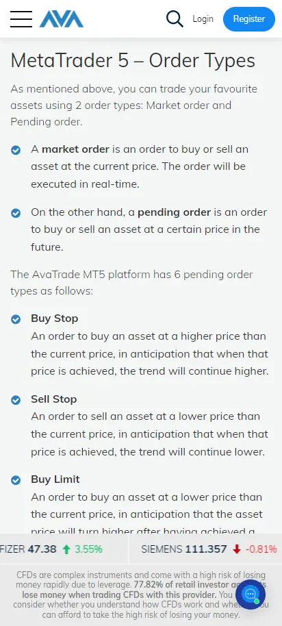AvaTrade recenzia – AvaTrade MT5 Nákup a predaj