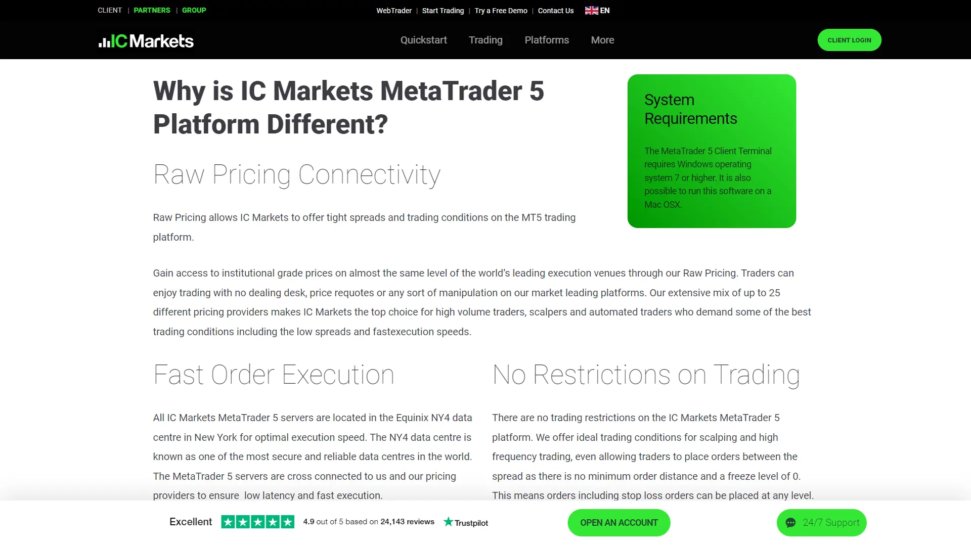 IC Markets recenzia – IC Markets MetaTrader 5 (MT5)