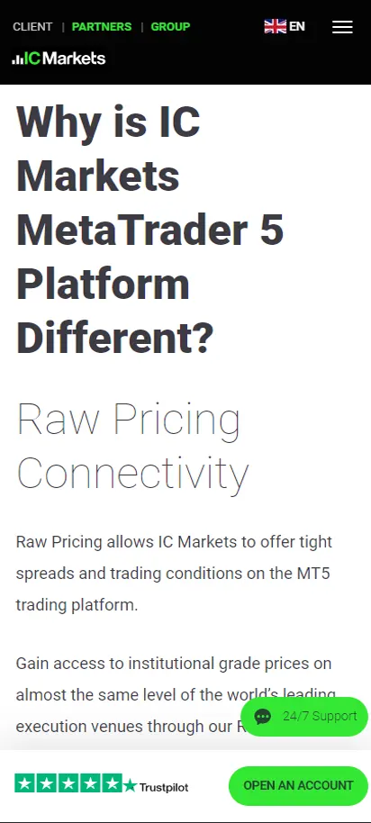 IC Markets recenzia – IC Markets MetaTrader 5 (MT5)